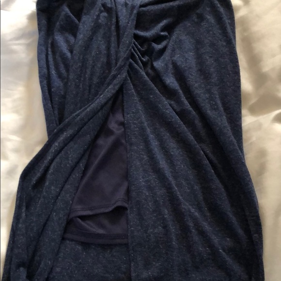 Cotton dress high low with slit - Picture 3 of 3